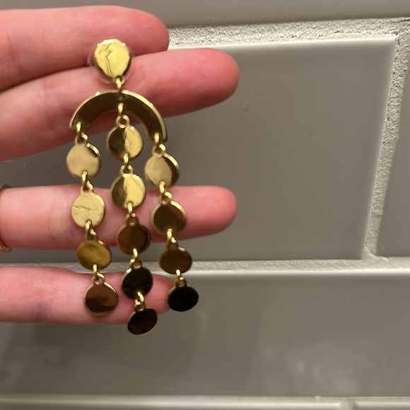 J.Crew gold dangle statement earring - Picture 3 of 4